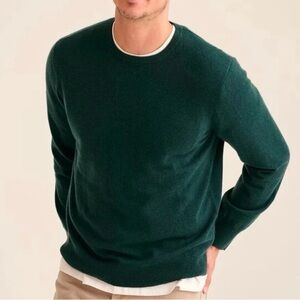 NAADAM Men's Cashmere Knit Sweater Crew Neck Pine Green Size Medium